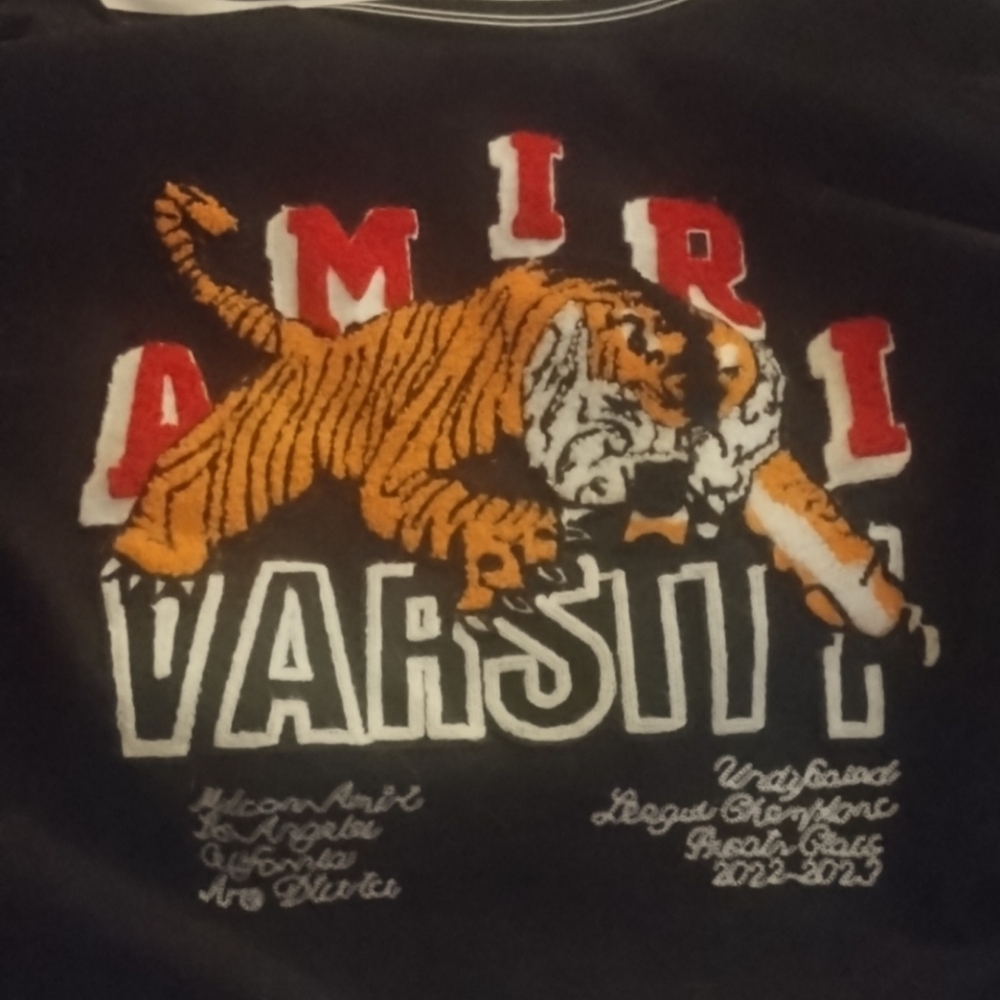 AMIRI VARSITY JACKET/2XL/BLACK/MULTICOLOR